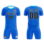 Custom Royal Powder Blue Training Uniform For Men Soccer Sets Jersey