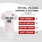 Custom White Pink Training Uniform For Men Soccer Sets Jersey
