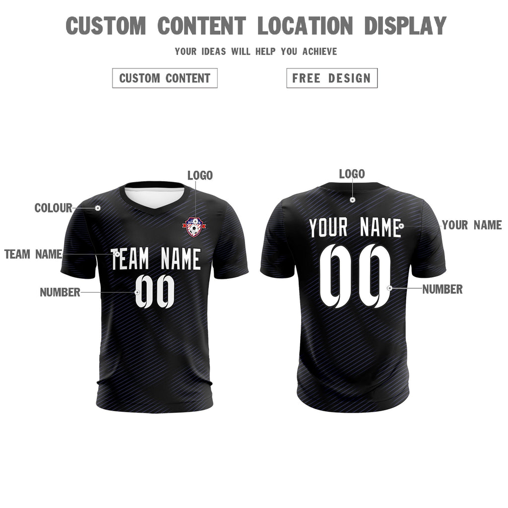 Custom Black Purple Training Uniform For Men Soccer Sets Jersey