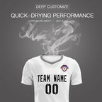 Custom White Gray Training Uniform For Men Soccer Sets Jersey