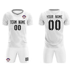 Custom White Gray Training Uniform For Men Soccer Sets Jersey