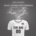 Custom White Gray Training Uniform For Men Soccer Sets Jersey