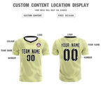 Custom Cream Black Training Uniform For Men Soccer Sets Jersey