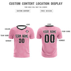 Custom Light Pink White Training Uniform For Men Soccer Sets Jersey