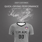 Custom Dark Gray White Training Uniform For Men Soccer Sets Jersey
