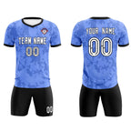 Custom Light Blue Camo sports Soccer Tops/Sets Jersey