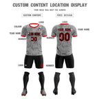 Custom Dark Gray Camo sports Soccer Tops/Sets Jersey