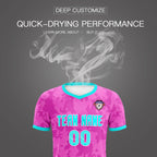 Custom Pink Camo sports Soccer Tops/Sets Jersey