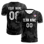 Custom Black Classic Graffiti Pattern Sportswear Soccer Tops/Sets Jersey