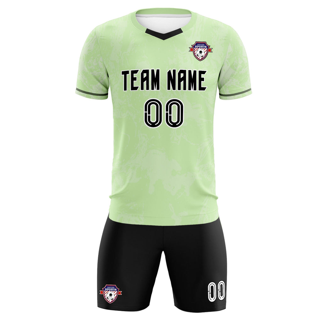 Custom Green Classic Graffiti Pattern Sportswear Soccer Tops/Sets Jersey