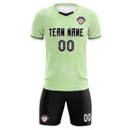 Custom Green Classic Graffiti Pattern Sportswear Soccer Tops/Sets Jersey