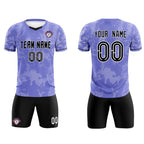 Custom Purple Classic Graffiti Pattern Sportswear Soccer Tops/Sets Jersey