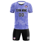 Custom Purple Classic Graffiti Pattern Sportswear Soccer Tops/Sets Jersey