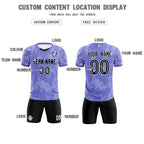 Custom Purple Classic Graffiti Pattern Sportswear Soccer Tops/Sets Jersey