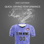 Custom Purple Classic Graffiti Pattern Sportswear Soccer Tops/Sets Jersey