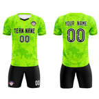Custom Kelly Green Classic Graffiti Pattern Sportswear Soccer Tops/Sets Jersey