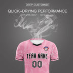 Custom Light Pink Classic Graffiti Pattern Sportswear Soccer Tops/Sets Jersey