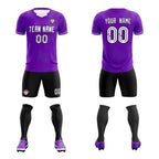 Custom Purple Classic Graffiti Pattern Sportswear Soccer Tops/Sets Jersey