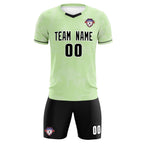 Custom Green Classic Graffiti Pattern Sportswear Soccer Tops/Sets Jersey