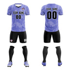 Custom Purple Classic Graffiti Pattern Sportswear Soccer Tops/Sets Jersey