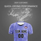 Custom Purple Classic Graffiti Pattern Sportswear Soccer Tops/Sets Jersey