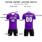 Custom Purple Classic Graffiti Pattern Sportswear Soccer Tops/Sets Jersey
