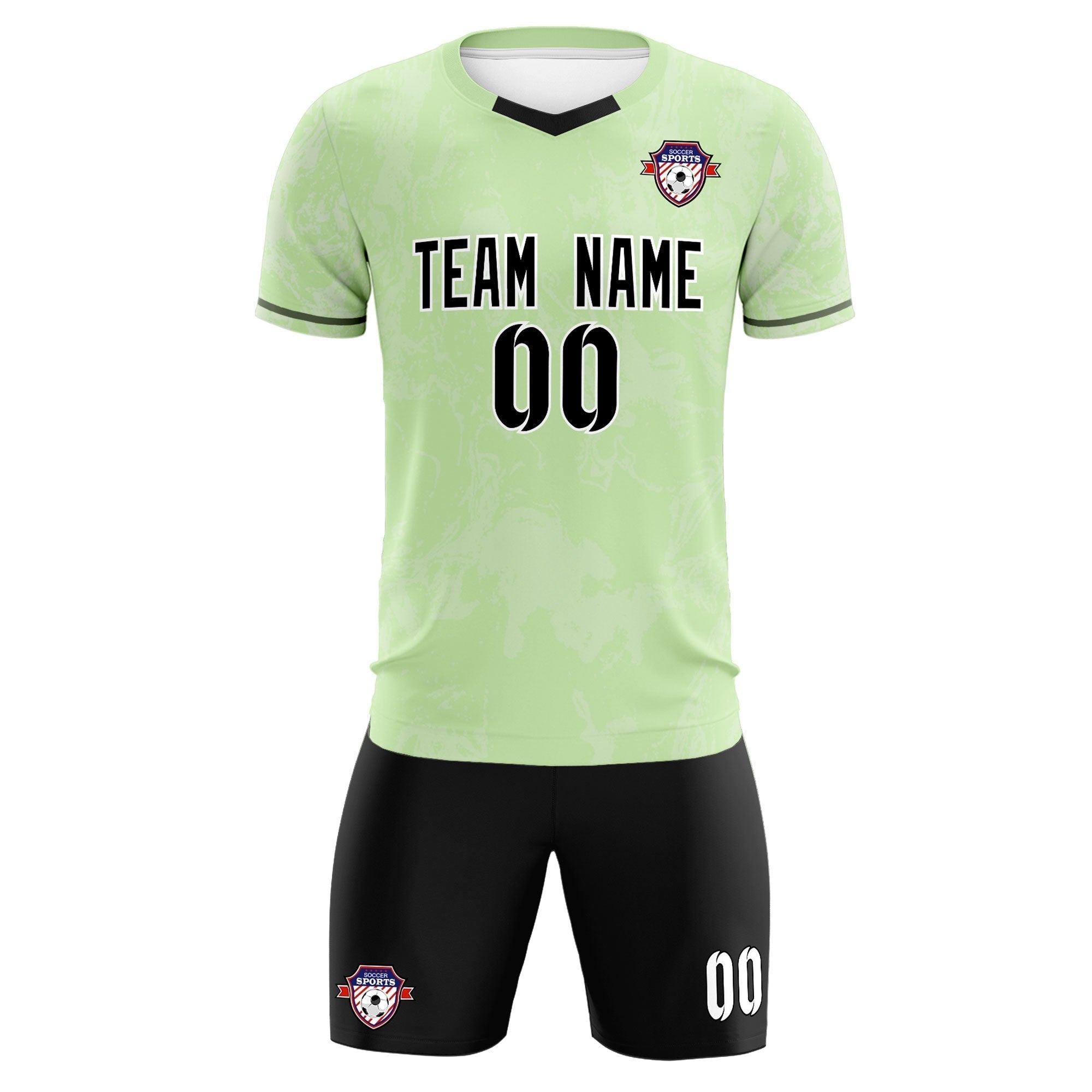 Custom Green Classic Graffiti Pattern Sportswear Soccer Tops/Sets Jersey