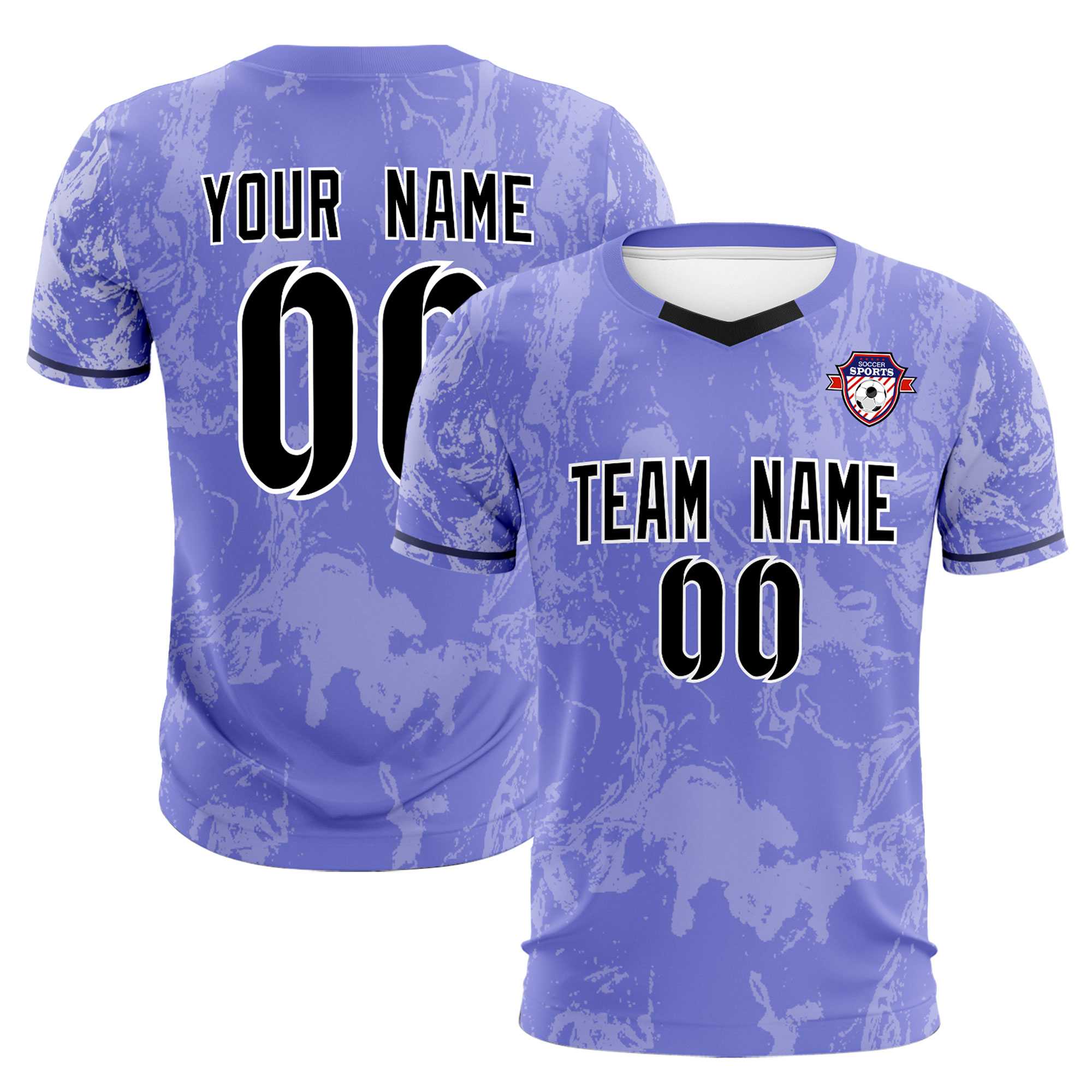 Custom Purple Classic Graffiti Pattern Sportswear Soccer Tops/Sets Jersey Main image