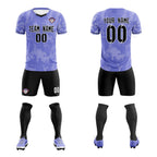 Custom Purple Classic Graffiti Pattern Sportswear Soccer Tops/Sets Jersey