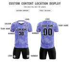 Custom Purple Classic Graffiti Pattern Sportswear Soccer Tops/Sets Jersey