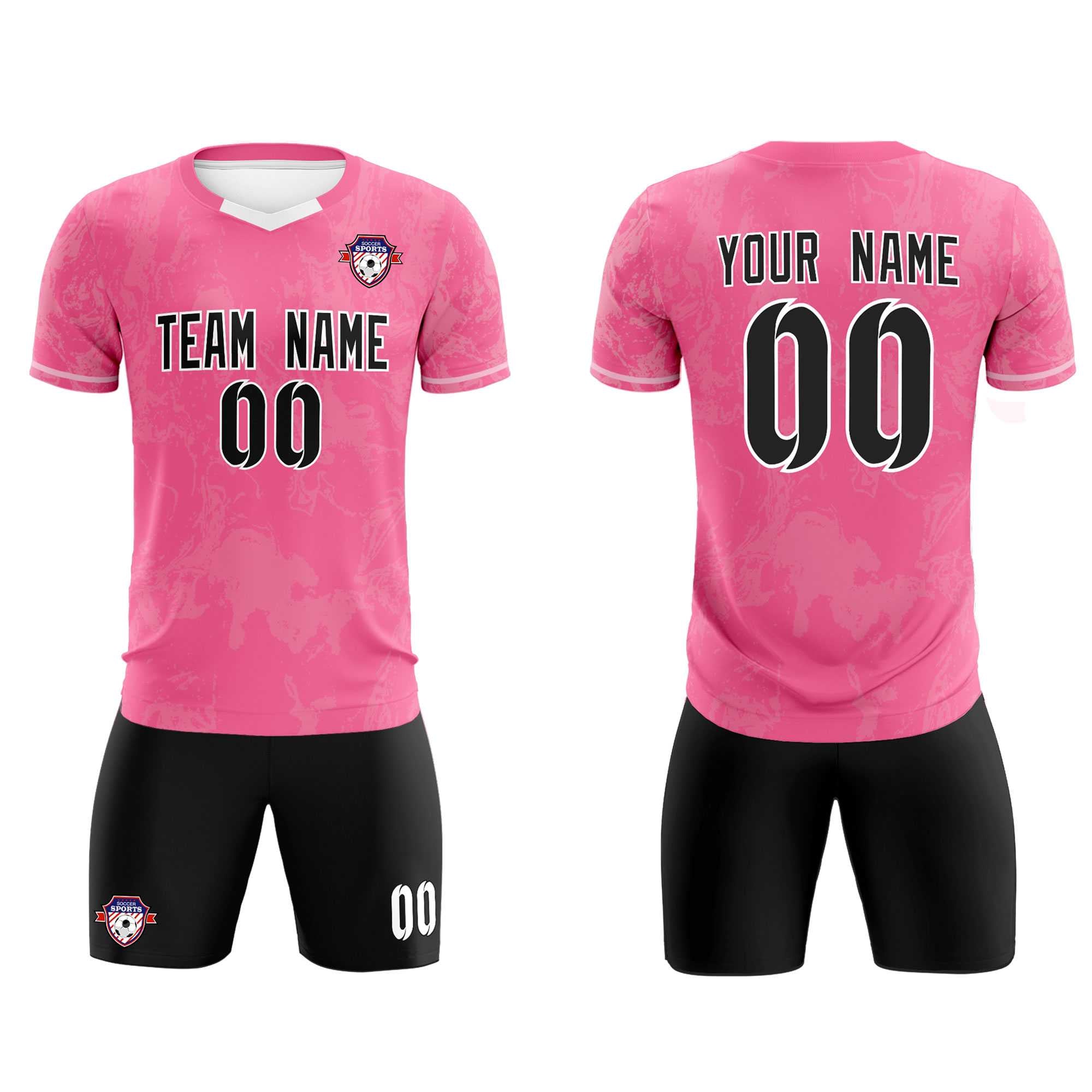 Custom Pink Classic Graffiti Pattern Sportswear Soccer Tops/Sets Jersey Secondary image