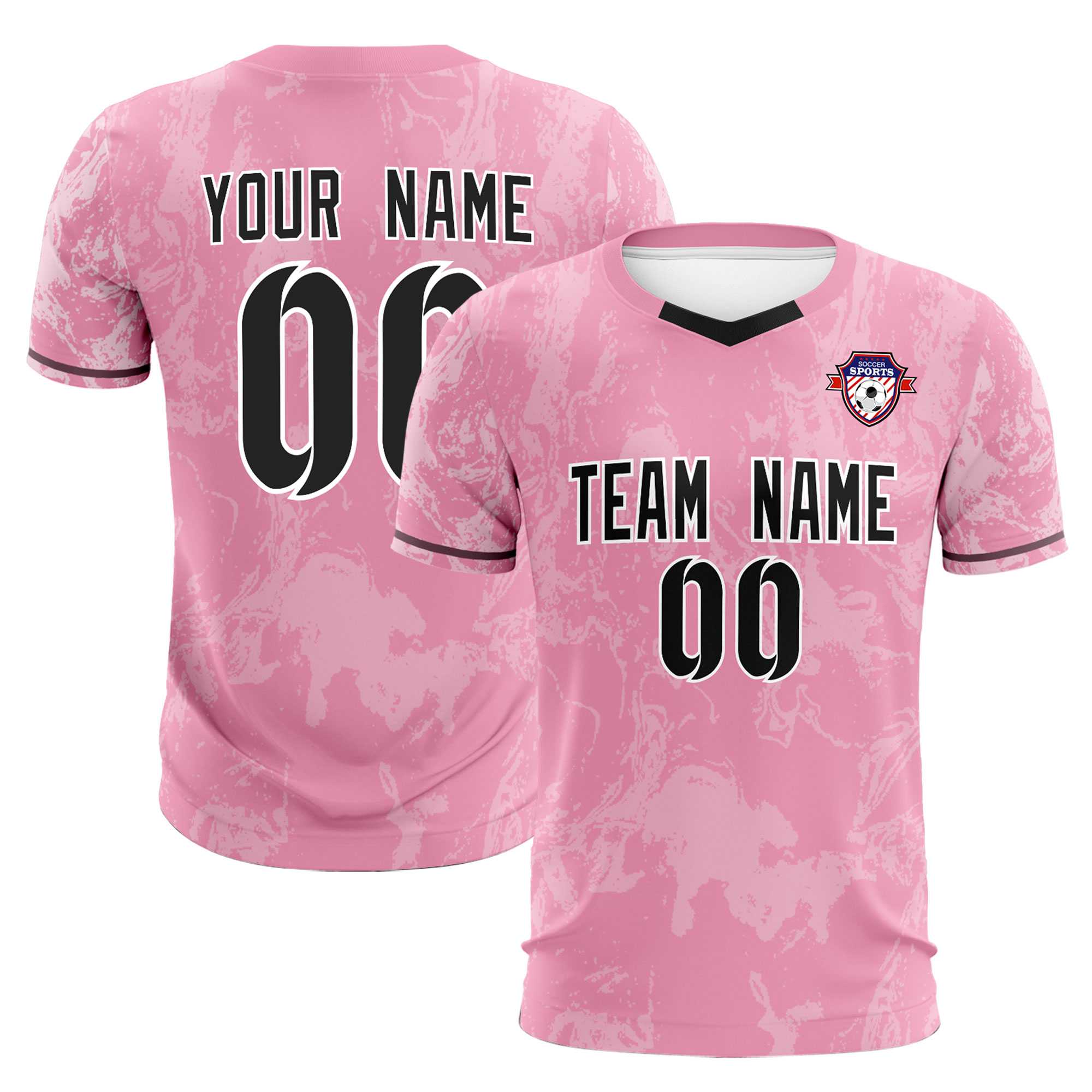 Custom Light Pink Classic Graffiti Pattern Sportswear Soccer Tops/Sets Jersey Main image