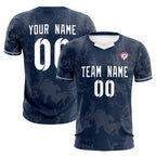 Custom Navy Classic Graffiti Pattern Sportswear Soccer Tops/Sets Jersey