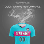 Custom Sky Blue Classic Sports Sets Soccer Shirt Jersey