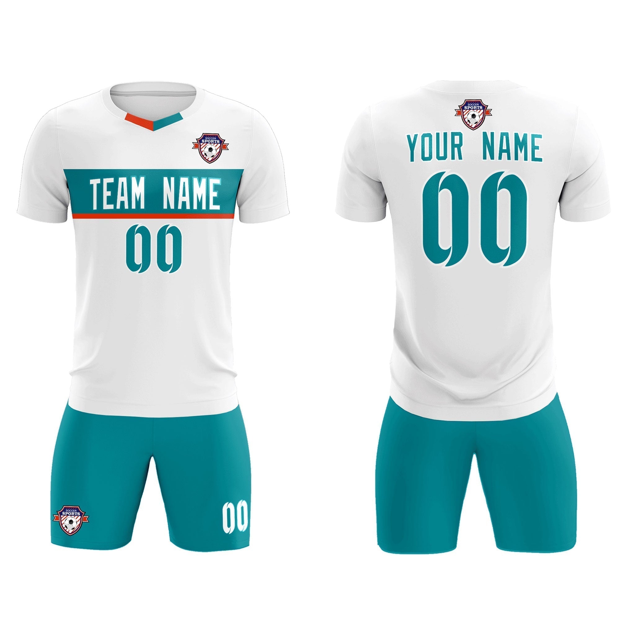 Custom White Classic Sports Sets Soccer Shirt Jersey Secondary image