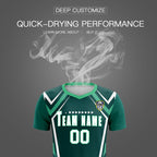 Custom Aqua Abstract Breathable Soccer Tops/Sets Jersey