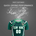 Custom Aqua Abstract Breathable Soccer Tops/Sets Jersey