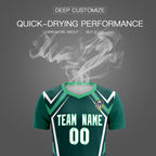 Custom Aqua Abstract Breathable Soccer Tops/Sets Jersey