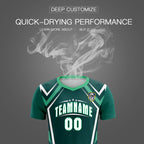 Custom Aqua Abstract Breathable Soccer Tops/Sets Jersey