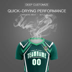 Custom Aqua Abstract Breathable Soccer Tops/Sets Jersey