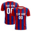 Custom Red Royal Vertical Stripes Casual Outdoor Soccer Sets Jersey
