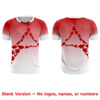 Custom Red White Canada Maple Leaves World Cup Inspired Lightweight Gradient Fashion Soccer Sets Jersey
