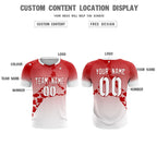 Custom Red White Canada Maple Leaves World Cup Inspired Lightweight Gradient Fashion Soccer Sets Jersey