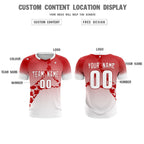 Custom Red White Canada Maple Leaves World Cup Inspired Lightweight Gradient Fashion Soccer Sets Jersey
