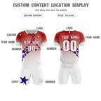 Custom Red Royal America Star World Cup Inspired Quick-Drying Gradient Fashion Soccer Sets Jersey