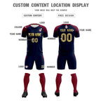 Custom Navy Classic Soccer Training Sets Jersey For Adults/Kids