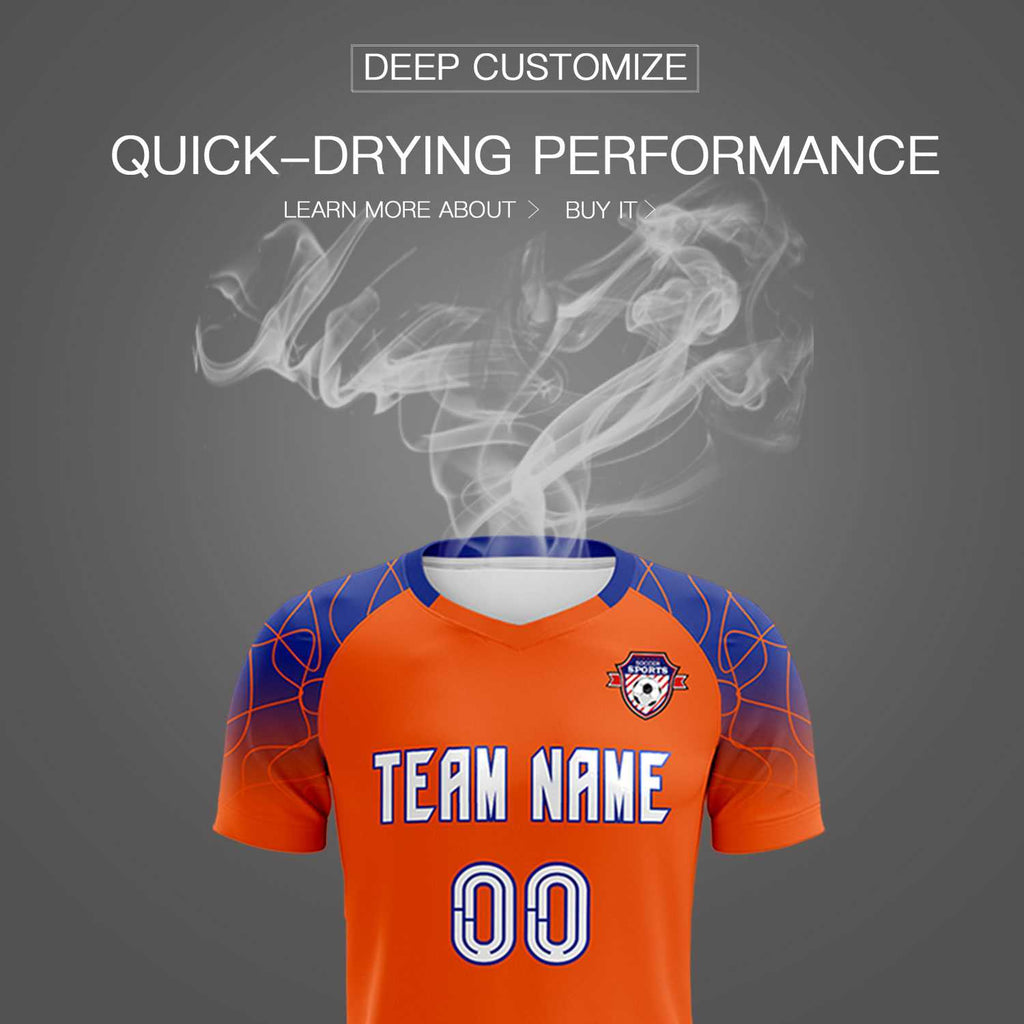 Custom Orange Classic Soccer Training Sets Jersey For Adults/Kids