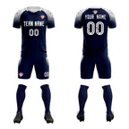 Custom Navy Classic Soccer Training Sets Jersey For Adults/Kids