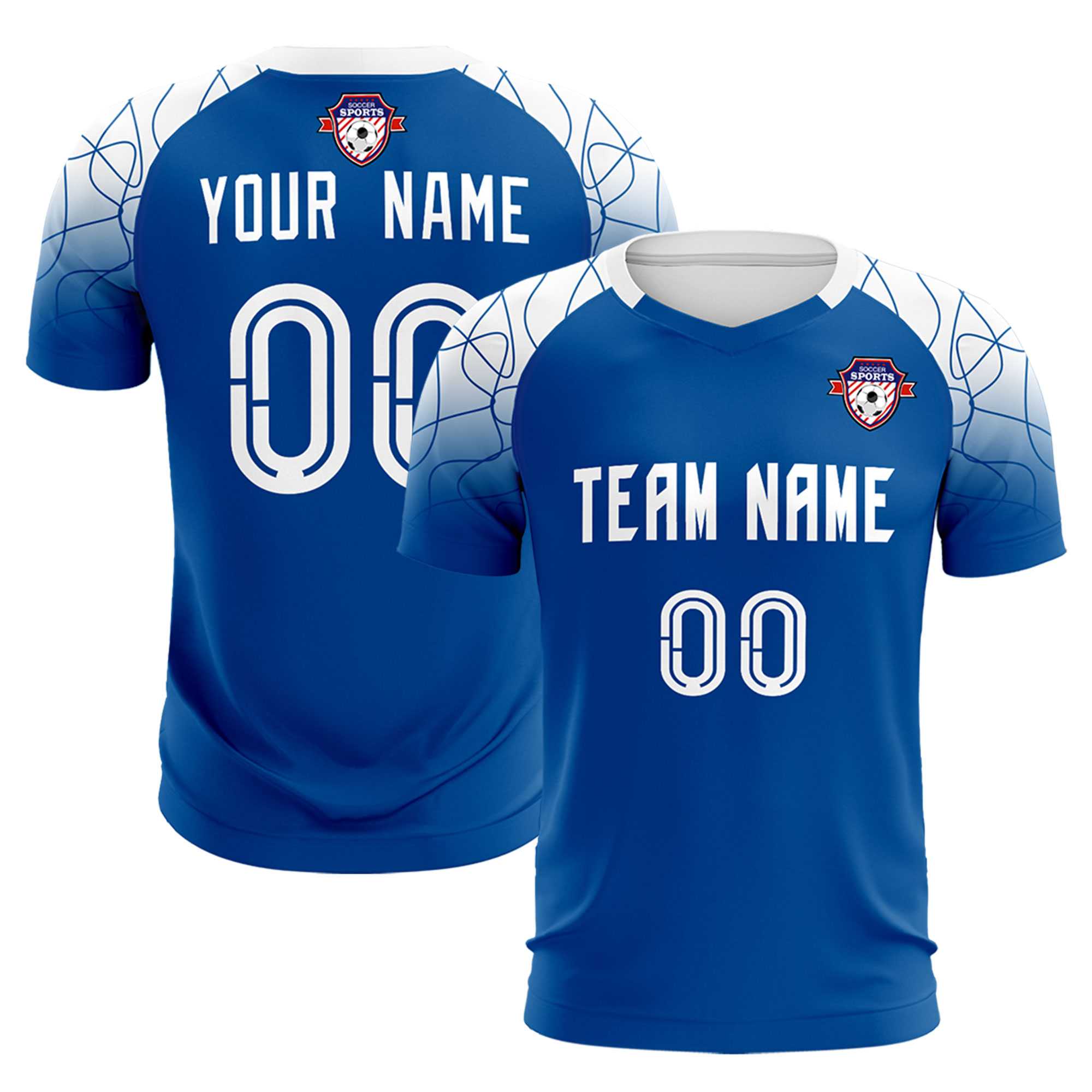 Custom Royal Classic Soccer Training Sets Jersey For Adults/Kids