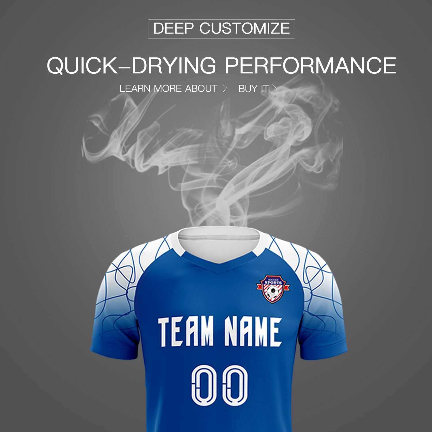 Custom Royal Classic Soccer Training Sets Jersey For Adults/Kids